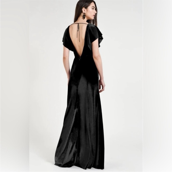 Jenny Yoo BHLDN Flutter Sleeve Bridesmaid Gown - Picture 2 of 3